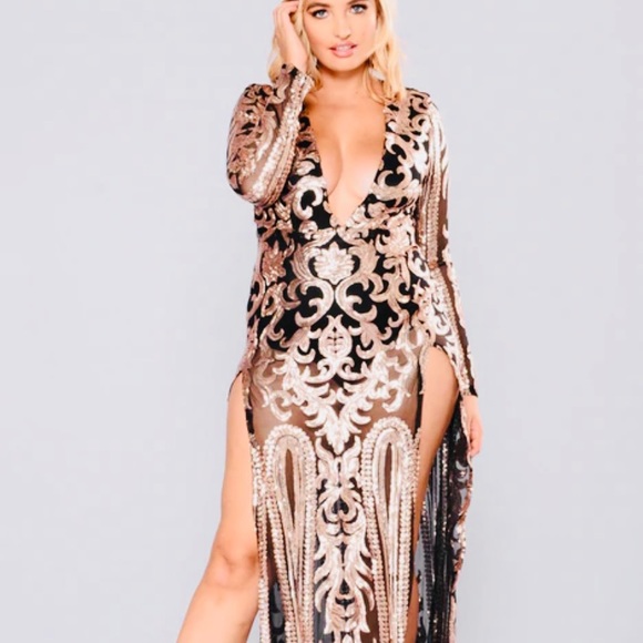 Fashion Nova | Dresses | Fashion Nova Queen Of Spades Sequin Dress |  Poshmark